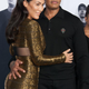 Nicole Young and music producer Dr. Dre arrive in Los Angeles for the premiere of Straight Outta Compton Aug. 10, 2015.
VALERIE MACON/AFP/Getty Images